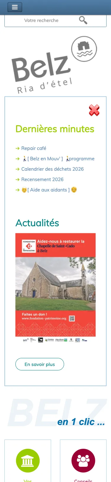 Mairie Belz - version mobile